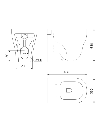 Ensemble de toilette compact simple Style R - Cifial
