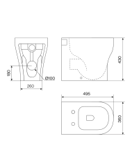 Ensemble de toilette compact simple Style R - Cifial