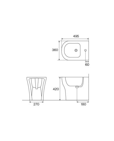 Bidet rétro Cifial | Style BTW Style R élégant