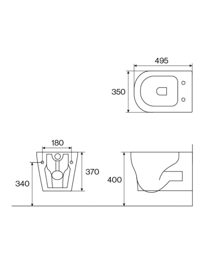Kit WC suspendu (WC + abattant) Style R - Cifial