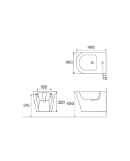 Bidet suspendu Style R - Cifial