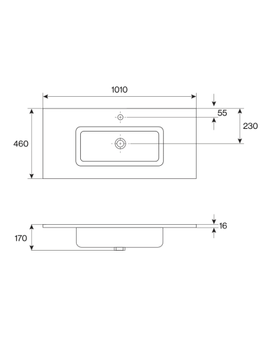 Vasque 1010mm Sierra - Cifial