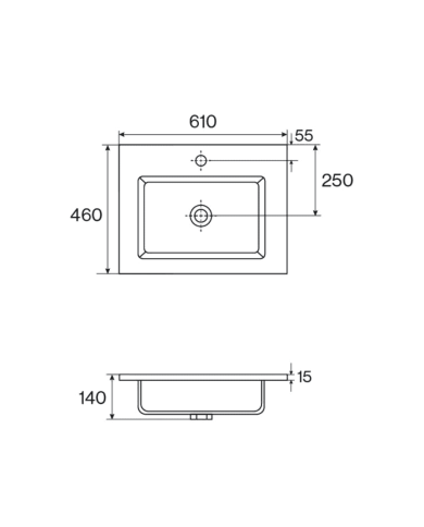 Vasque 610mm Pool - Cifial