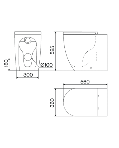 Pack WC ADA (WC + couvercle) - Cifial
