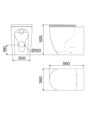 Pack WC ADA (WC + couvercle) - Cifial