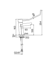 Mitigeur lavabo hospitalier - Cifial