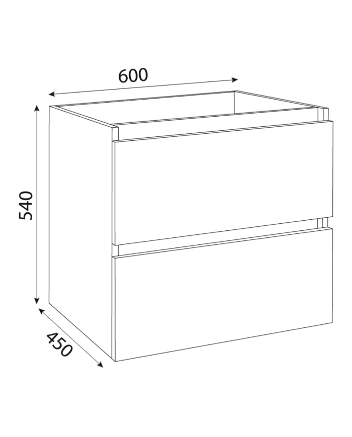 Meuble 600mm de salle de bain - Cifial