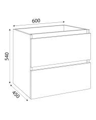 Meuble 600mm de salle de bain - Cifial