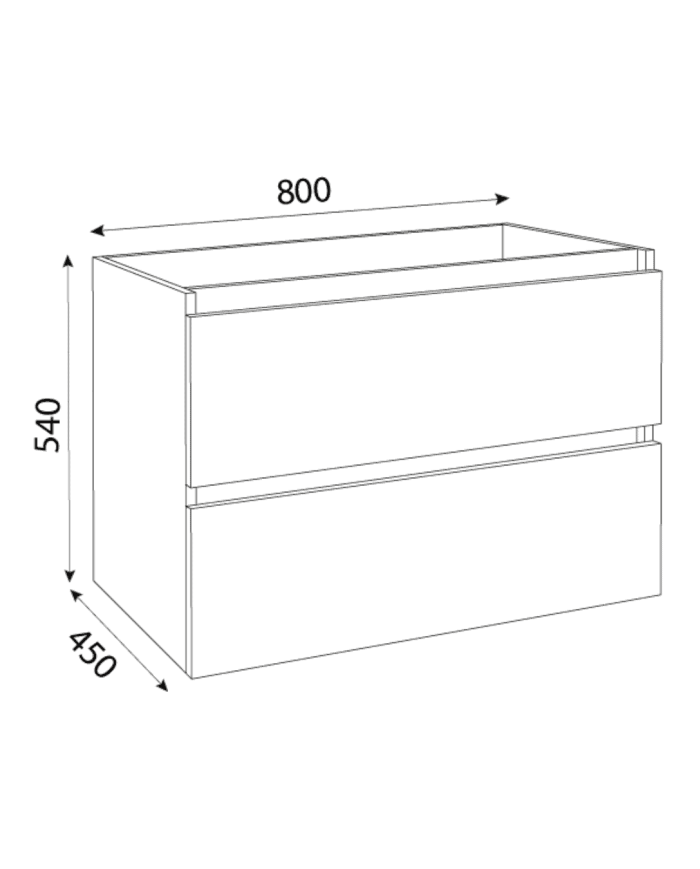 copy of Meuble 600mm de salle de bain - Cifial