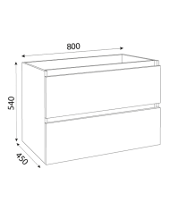 Meuble 800mm de salle de bain - Cifial