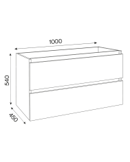 Meuble 1000mm de salle de bain - Cifial