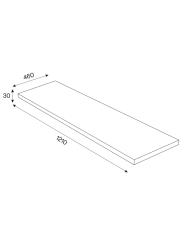 Plan de travail 600/800/1000/1200 - Cifial