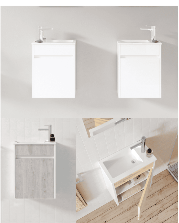 Composition meuble suspendu lave-mains XS - Cifial