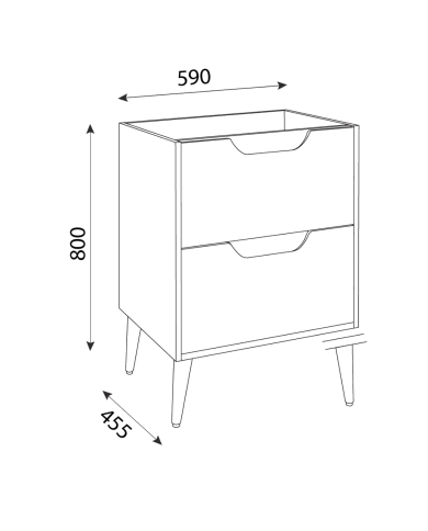 copy of Meuble 600mm de salle de bain - Cifial
