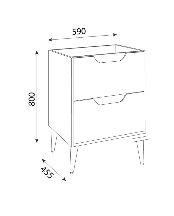 Meuble 600mm de salle de bain Easy - Cifial