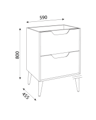 Meuble 600mm de salle de bain Easy - Cifial