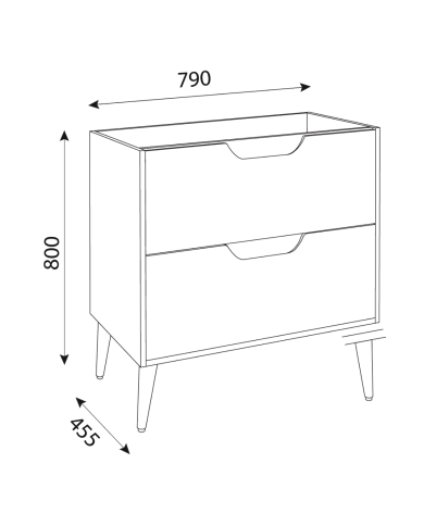 copy of Meuble 600mm de salle de bain - Cifial