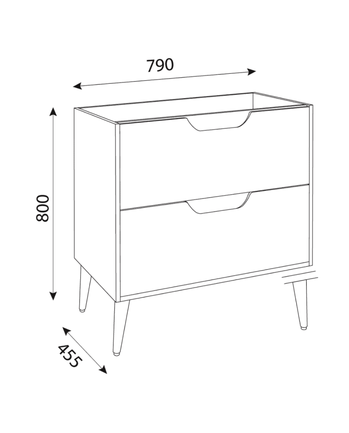 Meuble 800mm de salle de bain Easy - Cifial