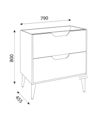 Meuble 800mm de salle de bain Easy - Cifial