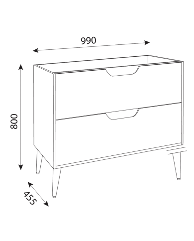 copy of Meuble 600mm de salle de bain - Cifial