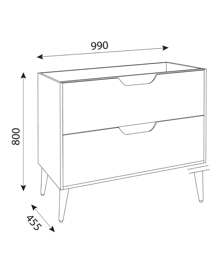 Meuble 1000mm de salle de bain Easy - Cifial