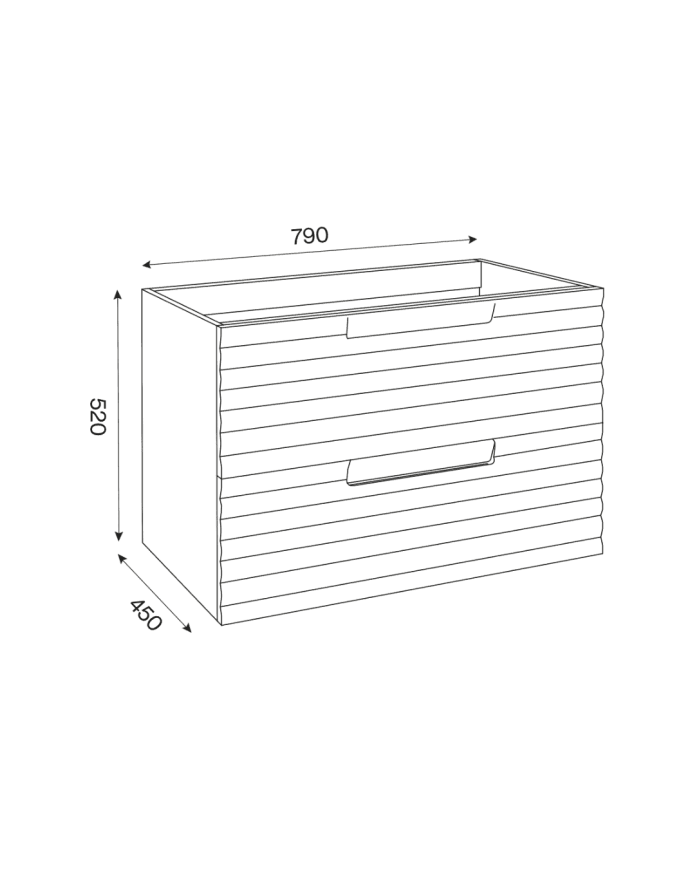 Meuble 800mm de salle de bain Sierra - Cifial