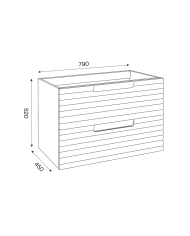 Meuble 800mm de salle de bain Sierra - Cifial