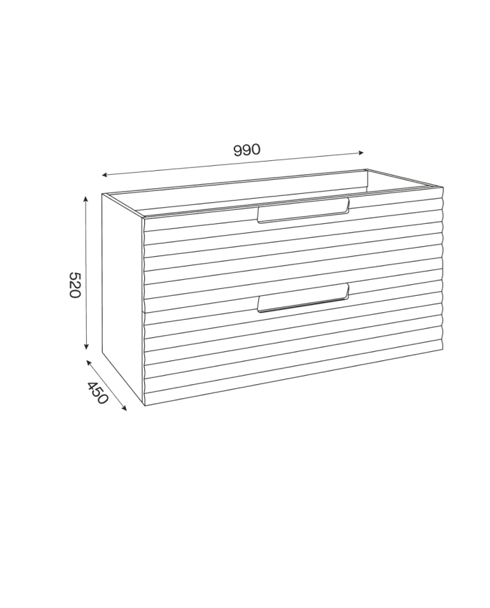Meuble 1000mm de salle de bain Sierra - Cifial