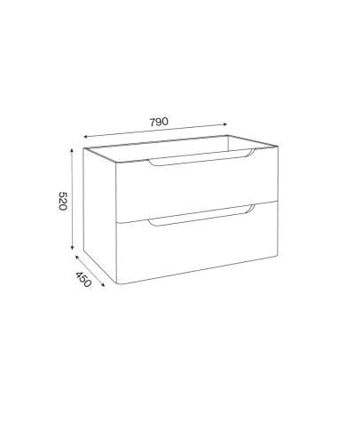 Meuble 800mm de salle de bain Style - Cifial