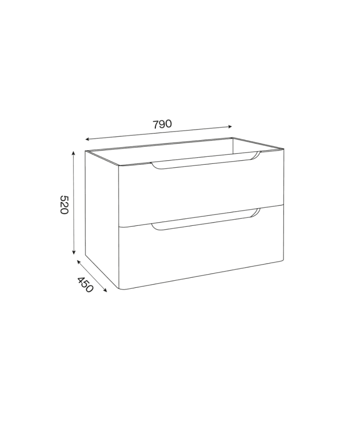 Meuble 1000mm de salle de bain Style - Cifial