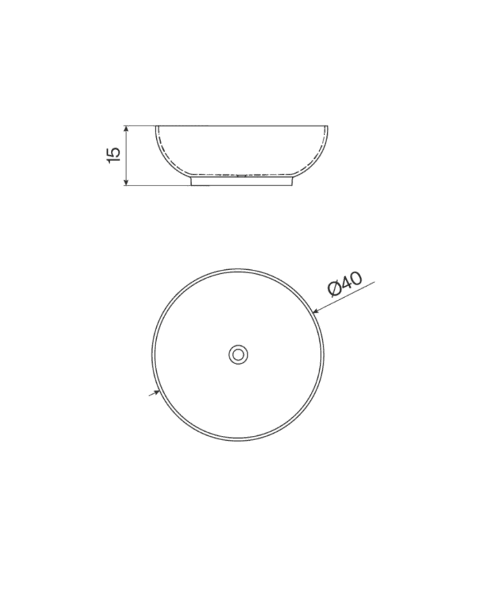 Vasque à poser Cifial | Ronde Cup diamètre 40cm