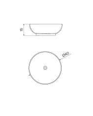 Vasque à poser Cifial | Ronde Cup diamètre 40cm