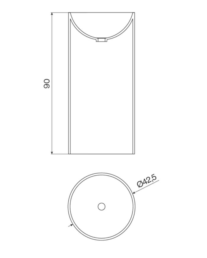 Vasque à poser diam 42.5cm Column - Cifial