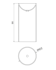 Vasque à poser diam 42.5cm Column - Cifial