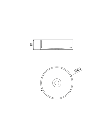 Vasque à poser diam 40cm Circle - Cifial