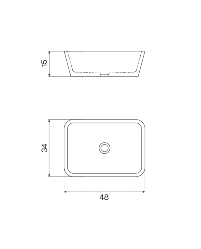 vasque à poser cifial | Acqua 48x34 noir et blanc