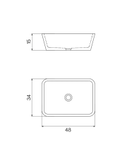 vasque à poser cifial | Acqua 48x34 noir et blanc