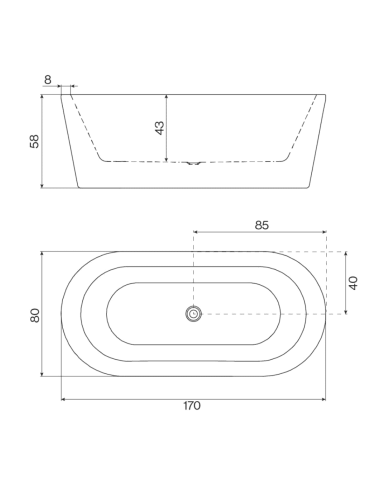 copy of Baignoire solid surface Lux - Cifial