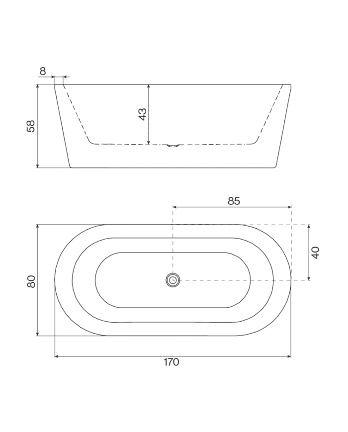 Baignoire Gel Coat Block - Cifial