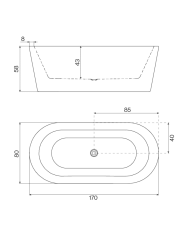 Baignoire Gel Coat Block - Cifial