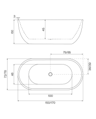 Baignoire Acrilique Drop - Cifial