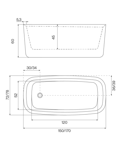 copy of Baignoire solid surface Lux - Cifial
