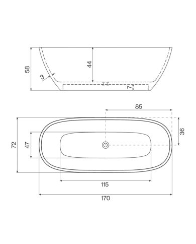 Baignoire Solid surface Silk - Cifial