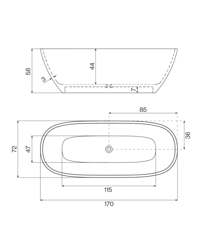 Baignoire Solid surface Silk - Cifial