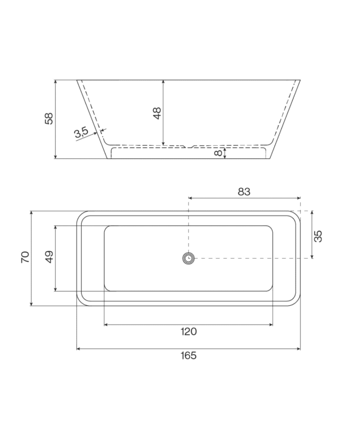 Baignoire Solid surface Aqua - Cifial