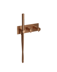 Façade douche thermostatique 2 sorties - Ondyna