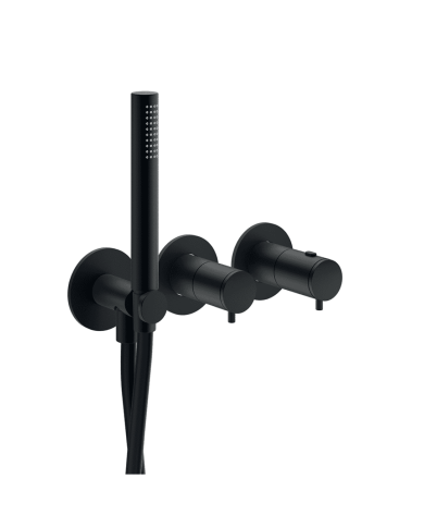 Façade douche thermostatique round 2 sorties - Ondyna