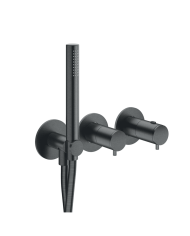 Façade douche thermostatique round 2 sorties - Ondyna