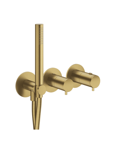 Façade douche thermostatique round 2 sorties - Ondyna