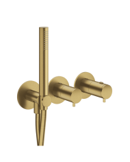 Façade douche thermostatique round 2 sorties - Ondyna